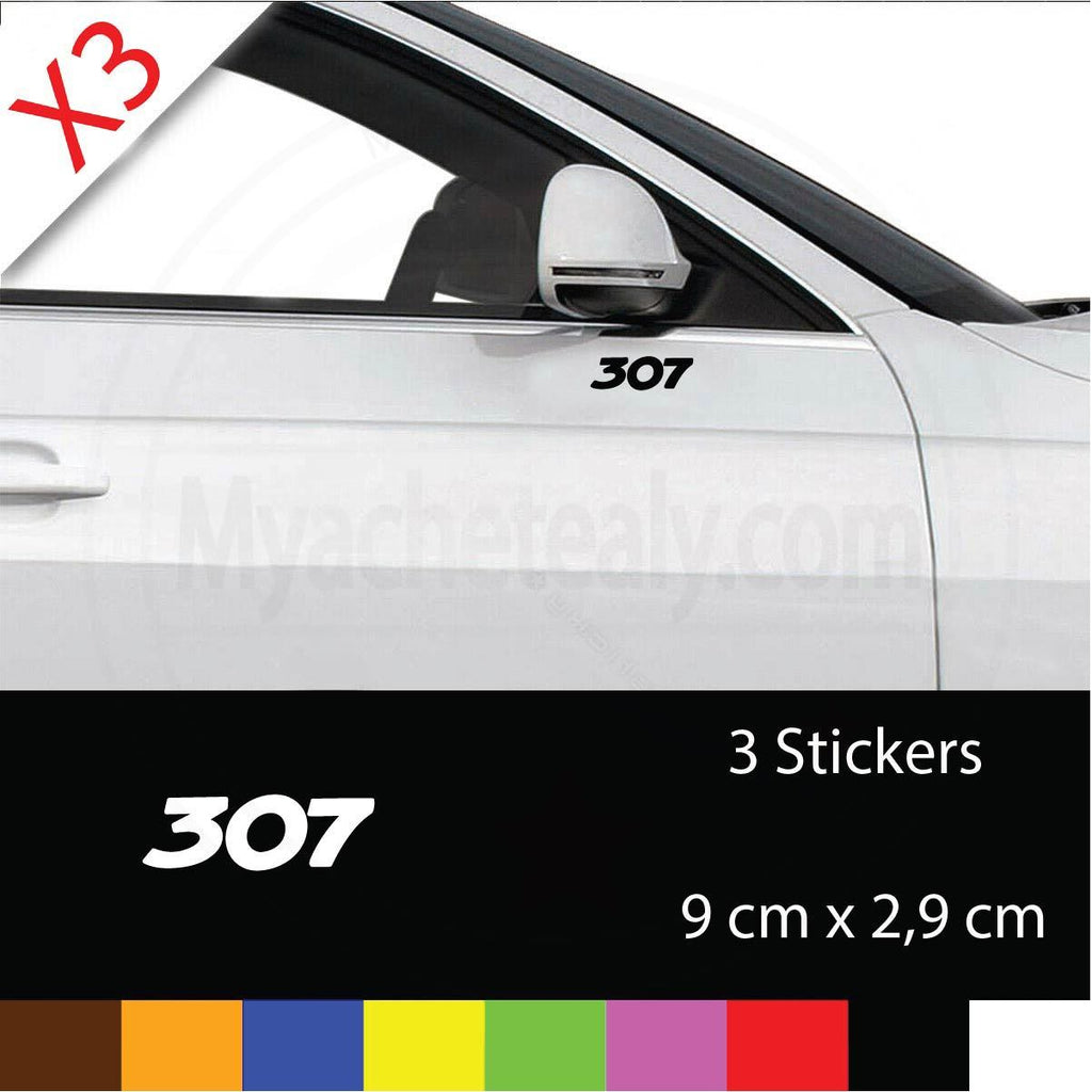 Sticker autocollant Peugeot 307 rétroviseur porte portière Voiture Aut –  Myachetealy