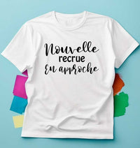 T-shirt nouvelle recrue en approche homme annonce grossesse - Myachetealy