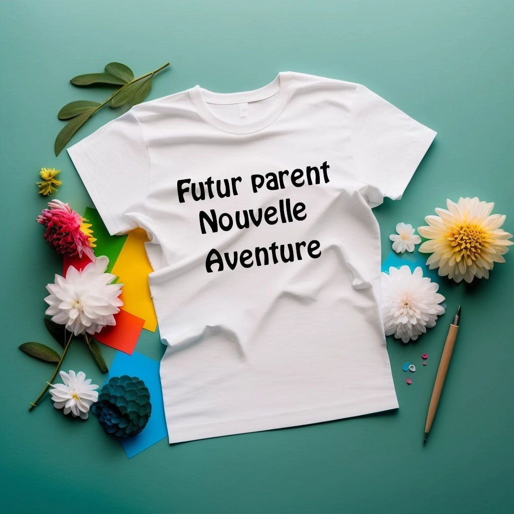 T shirt Femme Futur parent nouvelle aventure pour les futures