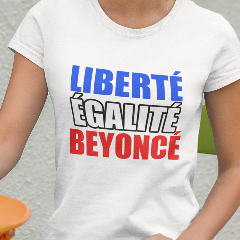 T shirt top liberte egalite beyonce