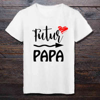 T shirt annonce grossesse futur papa coeur - Myachetealy