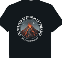 T-shirt J'ai Survécu Au Piton De La Fournaise volcan île de la Réunion 974