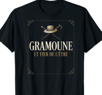 T-shirt Gramoune Et Fier De L'Être cadeau papy mamie créole île de la Réunion 974