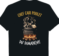 T-shirt Chef Cari Poulet Du Dimanche cuisine créole famille île de la Réunion 974