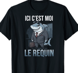 T-shirt Ici C'est Moi Le Requin humour océan île de la Réunion 974