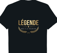 T-shirt Légende Née À La Réunion fierté 974 île de la Réunion