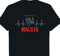 T-shirt Mon Cœur Bat Maloya musique péi île de la Réunion 974