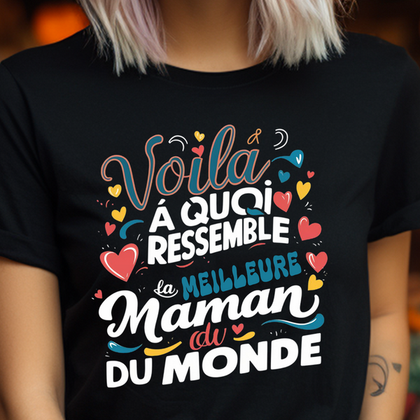 Voilà À quoi ressemble la meilleure maman au monde fête des mères T-Shirt