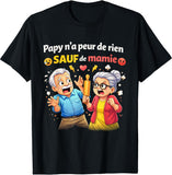 👴 T-shirt Papy N'a Peur de Rien Sauf de Mamie – Humour Grands-Parents