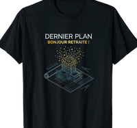 T-shirt Architecte cadeau retraite coupe homme noir