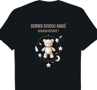 T-Shirt femme noir retrait pour assistante maternelle