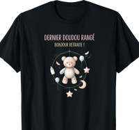 T-Shirt femme noir retrait pour assistante maternelle