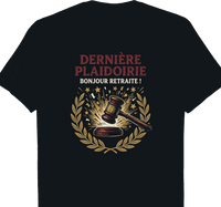 T-shirt Avocat cadeau retraite coupe homme noir