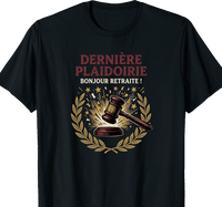 T-shirt Avocat cadeau retraite coupe homme noir