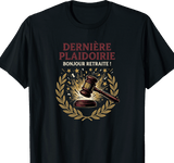T-shirt Avocat cadeau retraite coupe homme noir