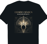 T-shirt Bijoutier cadeau retraite coupe homme noir