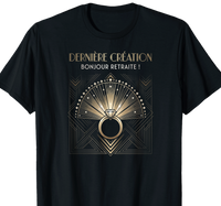 T-shirt Bijoutier cadeau retraite coupe homme noir