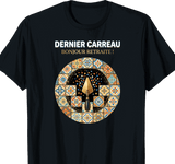 T-shirt carreleur cadeau retraite coupe homme noir