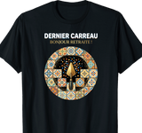 T-shirt carreleur cadeau retraite coupe homme noir