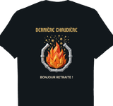 T-shirt chauffagiste cadeau retraite coupe homme noir