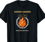 T-shirt chauffagiste cadeau retraite coupe homme noir