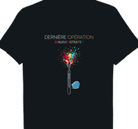 T-shirt Chirurgien cadeau retraite coupe homme noir