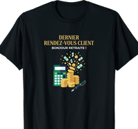 T-shirt Conseiller bancaire cadeau retraite coupe homme noir