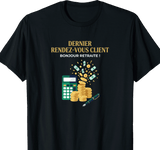 T-shirt Conseiller bancaire cadeau retraite coupe homme noir