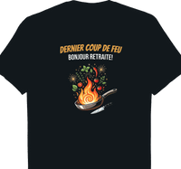 t-Shirt noir pot départ pour Cuisinier à la retraite homme