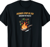 t-Shirt noir pot départ pour Cuisinier à la retraite homme