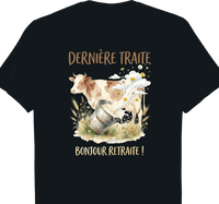 T-shirt Eleveur cadeau retraite coupe homme noir