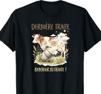 T-shirt Eleveur cadeau retraite coupe homme noir
