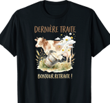 T-shirt Eleveur cadeau retraite coupe homme noir