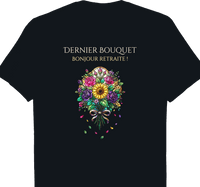 T-shirt Fleuriste cadeau retraite coupe femme noir