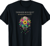 T-shirt Fleuriste cadeau retraite coupe femme noir