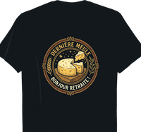 T-shirt Fromager cadeau retraite coupe homme noir