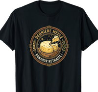 T-shirt Fromager cadeau retraite coupe homme noir