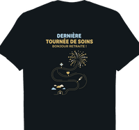 T-shirt infirmière libéral cadeau retraite coupe homme noir