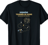 T-shirt infirmière libéral cadeau retraite coupe homme noir