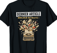 T-shirt Journaliste cadeau retraite coupe homme noir