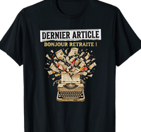 T-shirt Journaliste cadeau retraite coupe homme noir