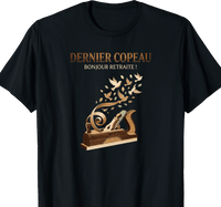 T-shirt Menuisier cadeau retraite coupe homme noir
