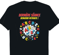 T-shirt Orthophoniste cadeau retraite coupe homme noir