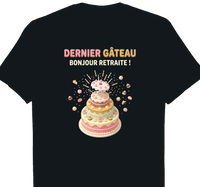 T-shirt Pâtissier cadeau retraite coupe homme noir