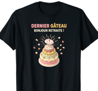 T-shirt Pâtissier cadeau retraite coupe homme noir