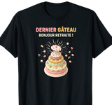 T-shirt Pâtissier cadeau retraite coupe homme noir