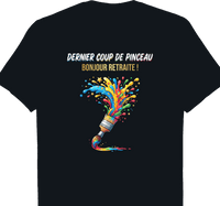 T-shirt Peintre en bâtiment cadeau retraite coupe homme noir