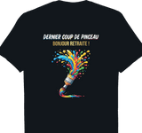 T-shirt Peintre en bâtiment cadeau retraite coupe homme noir