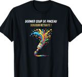 T-shirt Peintre en bâtiment cadeau retraite coupe homme noir