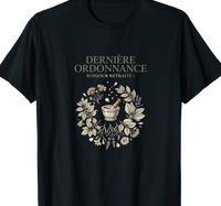 T-shirt pharmacienne cadeau retraite coupe femme noir